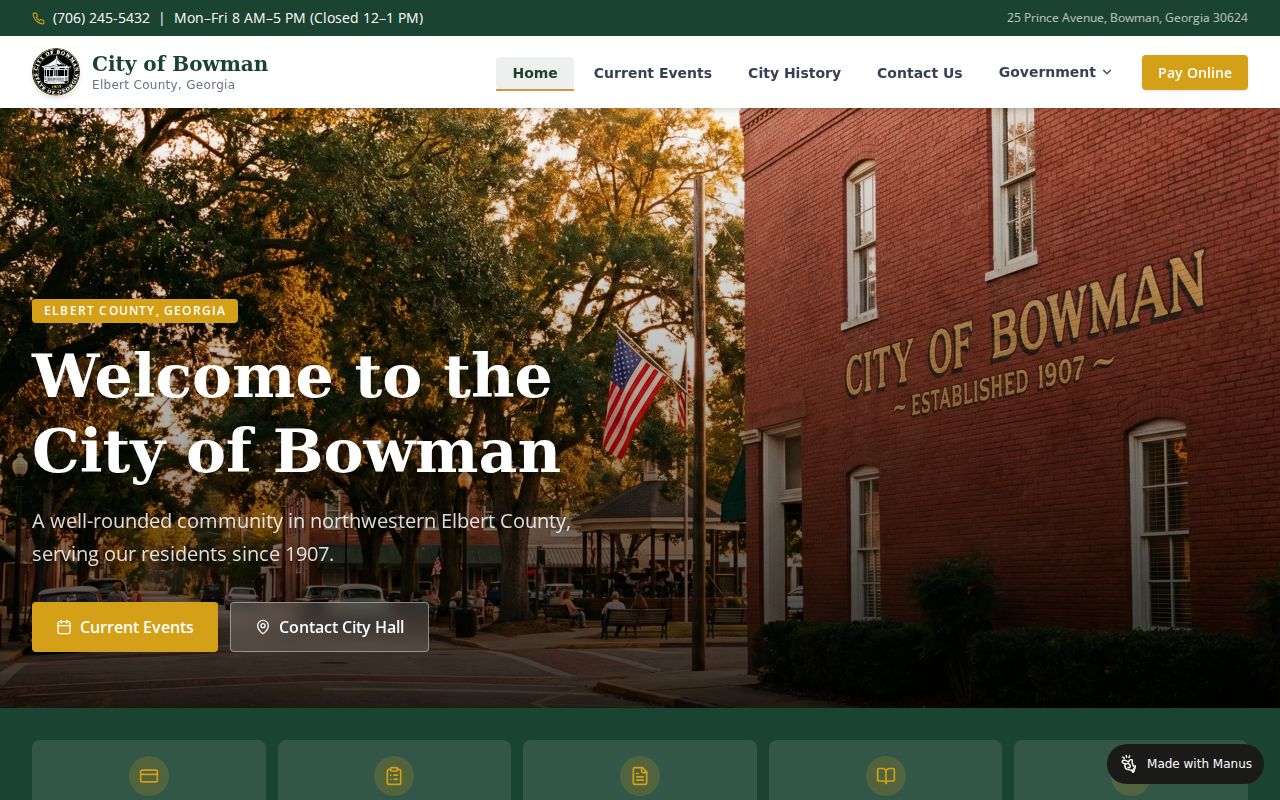 Bowman court docket official City Hall website