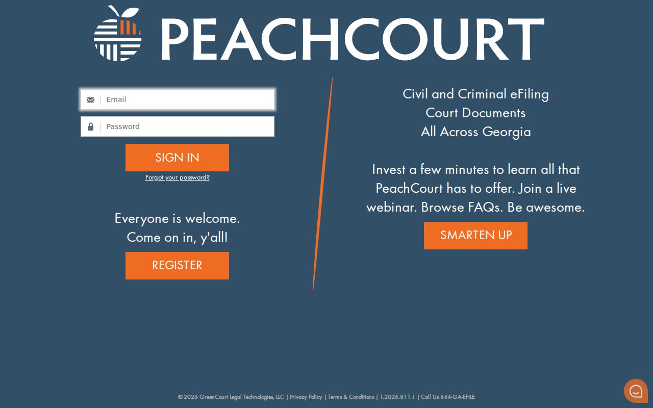 Elbert County case search PeachCourt court selector
