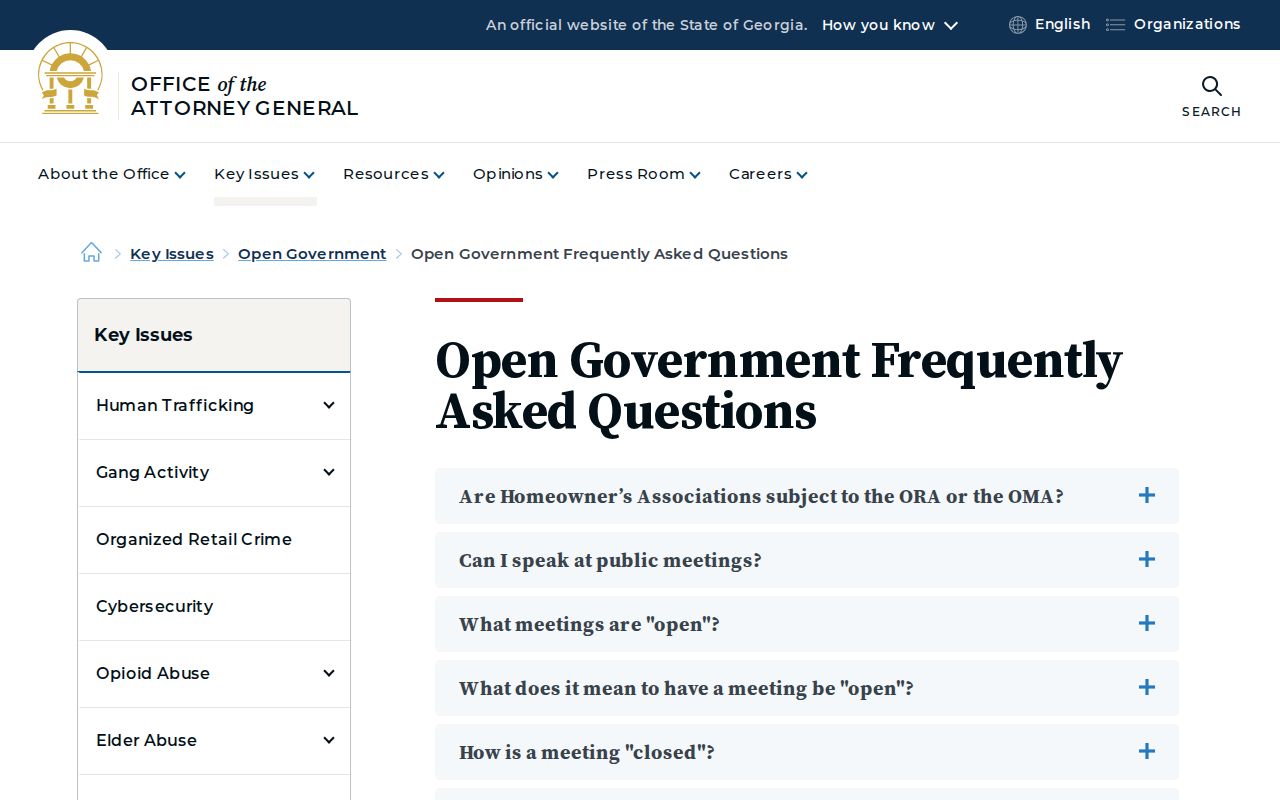 Elbert County court records Georgia open government FAQ