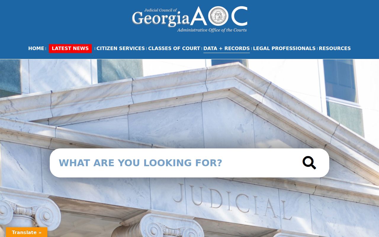 Elbert County court docket Georgia data and records page