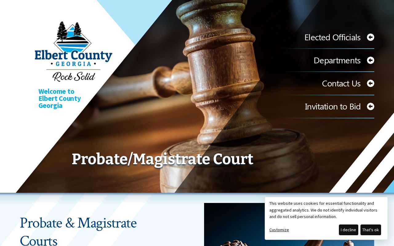 Elbert County court docket Probate and Magistrate Court source