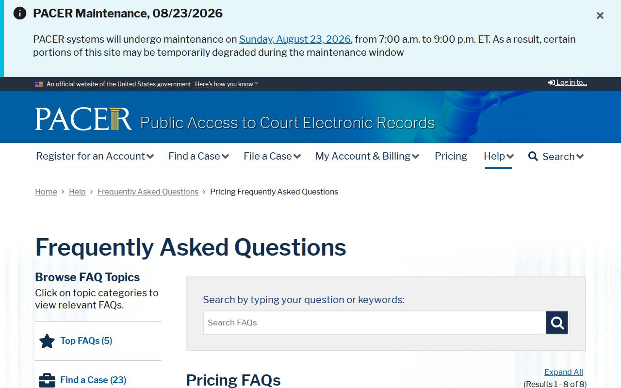 Elbert County traffic records compared with PACER fees